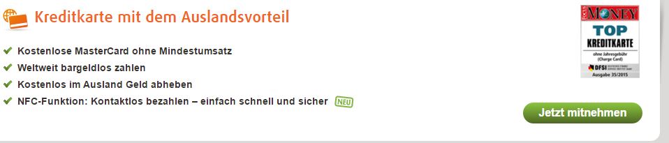 Weltweit kostenlos zahlen mit der norisbank MasterCard.