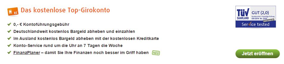 Kostenloses Girokonto bei norisbank.