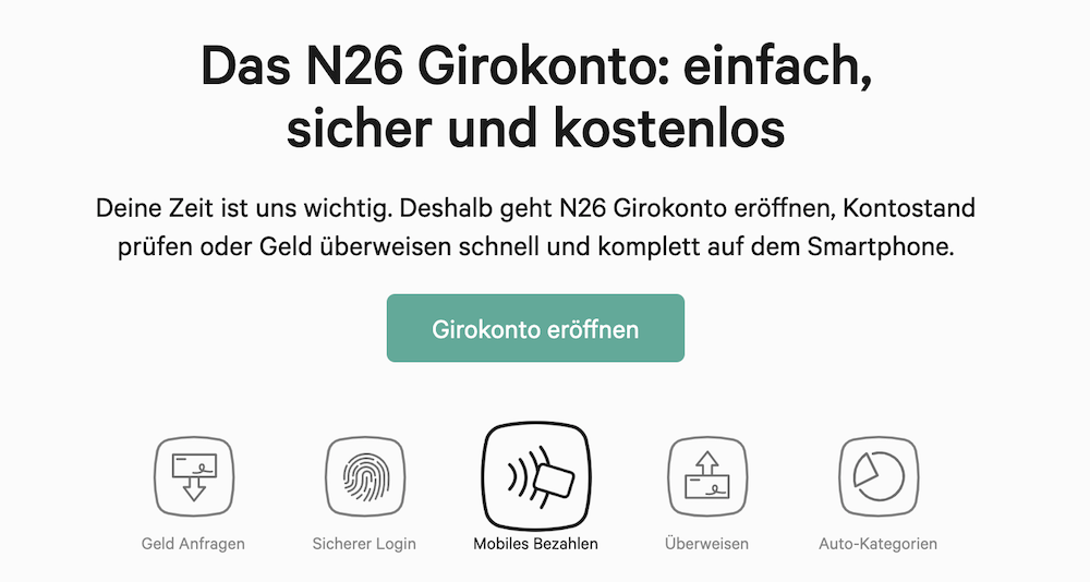 N26 Kontoeröffnung