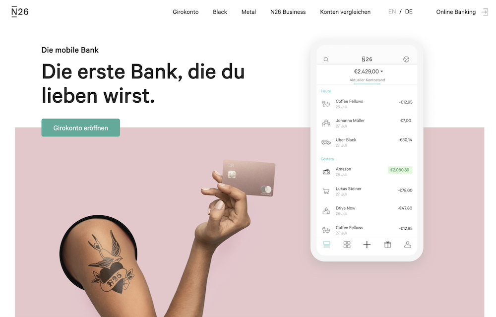 N26 Webseite