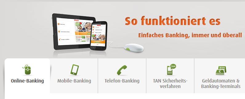 Banking rund um die Uhr.