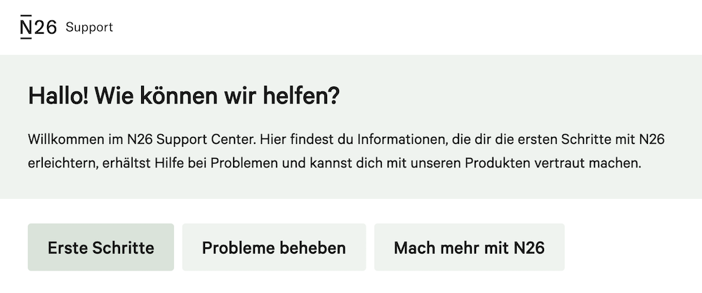 N26 Kundensupport