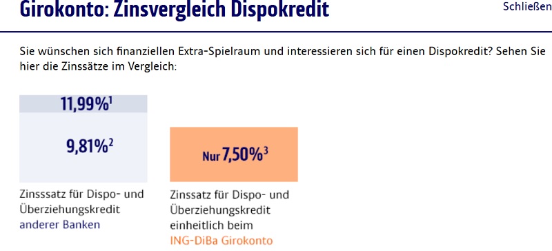 Dispozinsen Bei Der Ing Diba Auf Niedrigem Niveau Gunstiger Dispositionskredit Dispozinsen Bei Der Ing Diba Auf Niedrigem Niveau Gunstiger Dispositionskredit