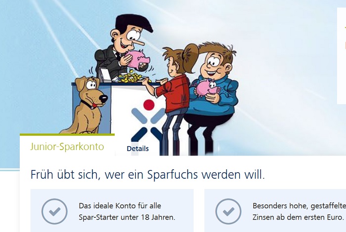 Sparkonto der Targobank mit guten Zínsen