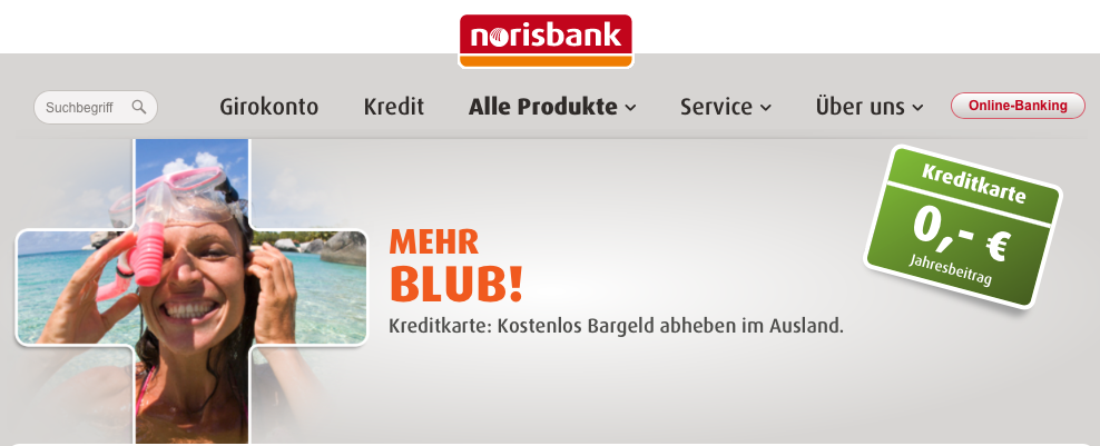 gebührenfreie Kreditkarte norisbank