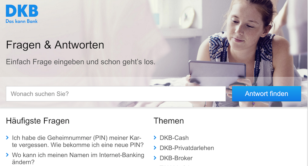 DKB FAQ-Bereich