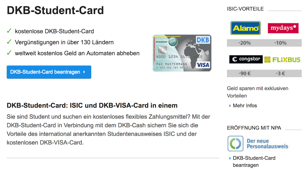 Alle Vorteile der DKB-Student-Card im Überblick