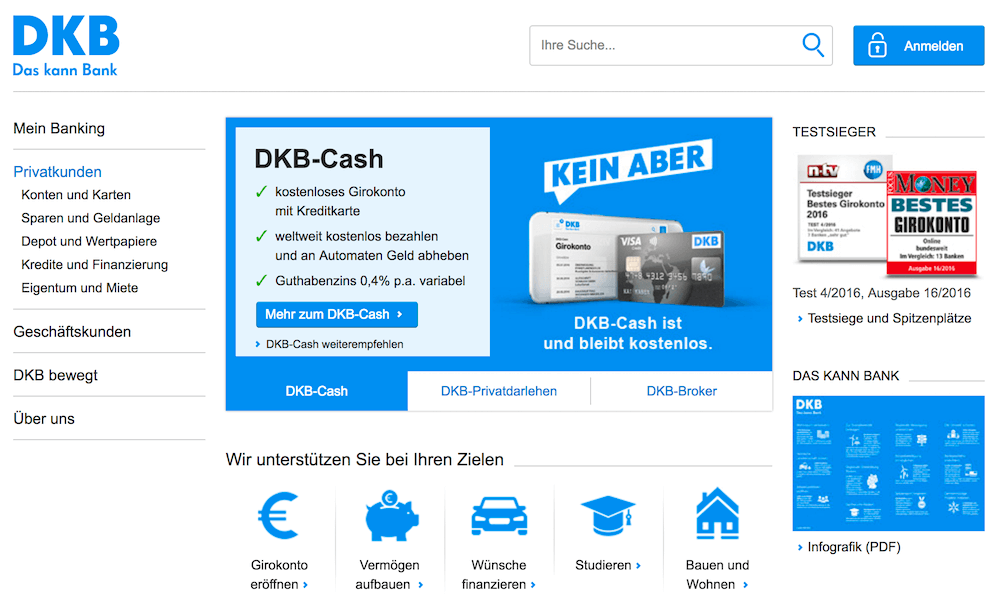 DKB Webseite