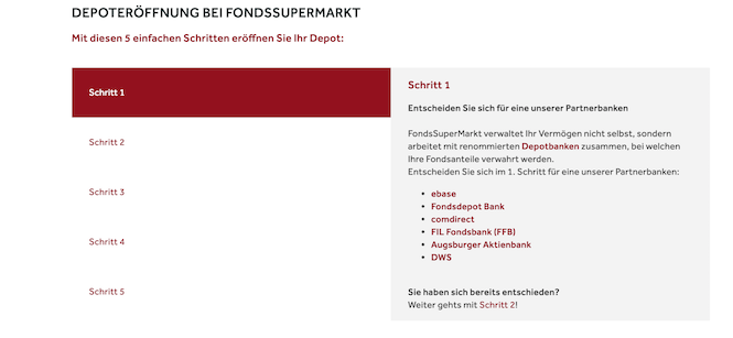 FondsSuperMarkt Depoteröffnung