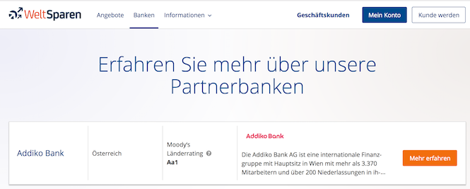 WeltSparen Partnerbanken