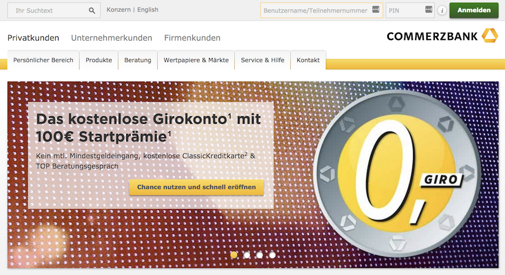 Commerzbank geschäftskonto dispo