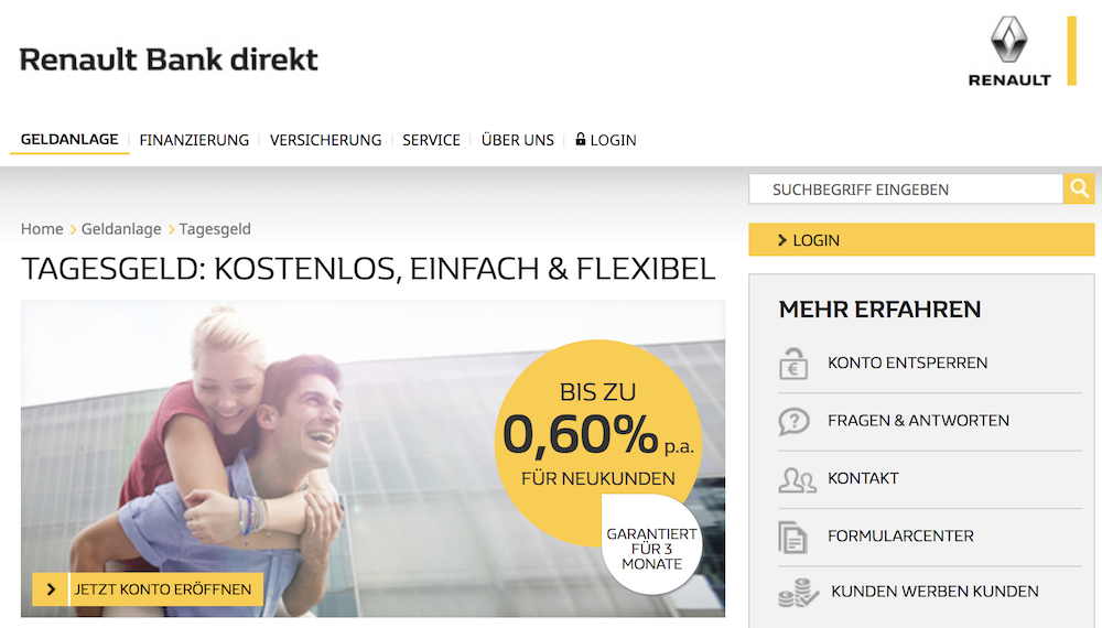Renault Bank Direkt esgeld Erfahrungen Im Test 21 Bewertung