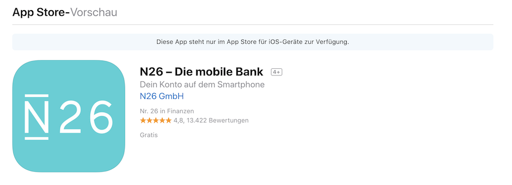 N26 iOS App