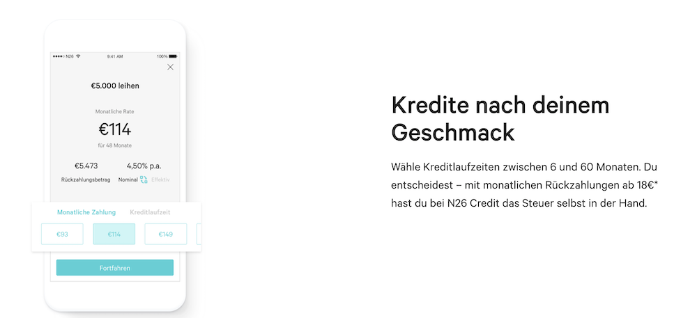 N26 App Kredite